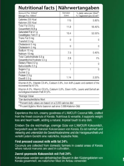 Lamor Coconut Milk (400 ml)